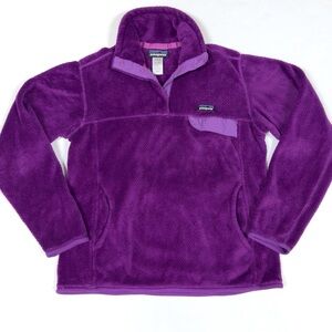 Patagonia Re-Tool Snap T Fleece Pullover Sweater Womens Medium Purple Gorpcore